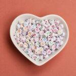 Pastel Multicolor Acrylic Letter Beads 3000pcs