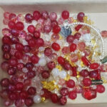 Ruby Red Mixed Glass Beads 150g