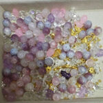 Clear Blush Mixed Glass Beads 150g