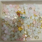 Peach Coral Mixed Glass Beads 150g