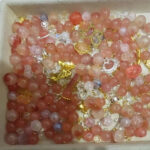 Red Crystal Mixed Glass Beads 150g