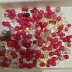 Pink Lemon Mixed Glass Beads 150g