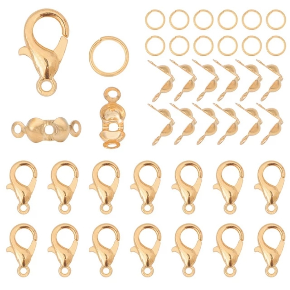 CRA (49) Light Gold Jewelry Findings Starter Set - Image 1